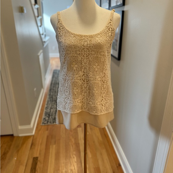 Cabi Cream Crochet Lace Tank Top - Picture 6 of 11